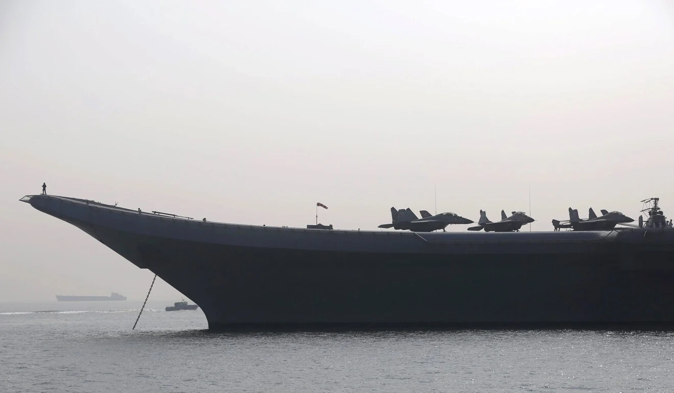 MiG-29 aircraft on the flight deck of India’s first aircraft carrier INS Vikramaditya. Photo: Reuters