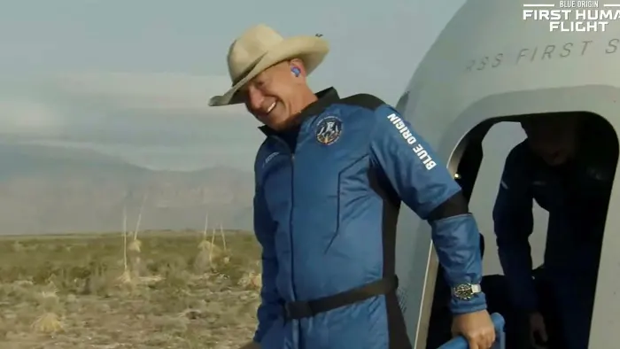 jeff bezos blue origin cowboy hat