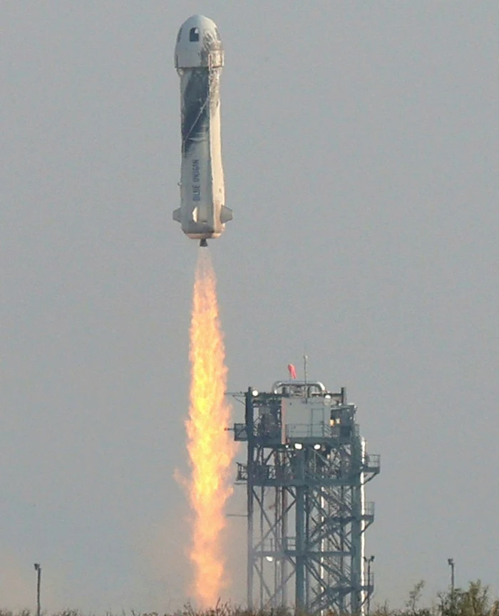 The New Shepard lifts off from a site near Van Horn, Texas © Joe Raedle/Getty