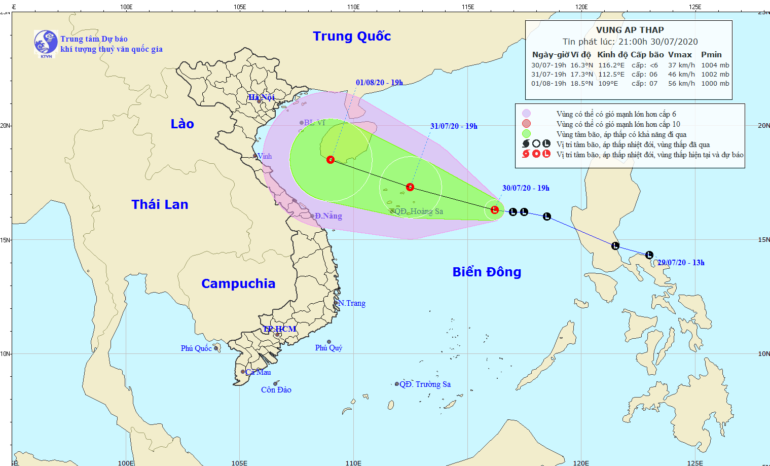Vietnam weather August 1: Tropical depression to become storm, bringing heavy rains across country