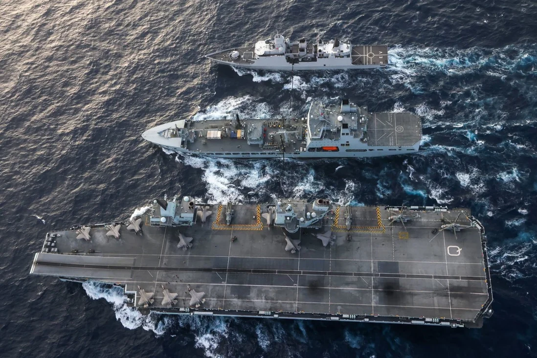 A US Navy photo shows American, British and Dutch warships conducting operations in the South China Sea on July 29. Photo: Twitter