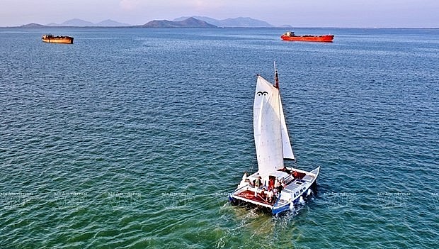 A boat sails on Vung Tau sea (Source: VNA)