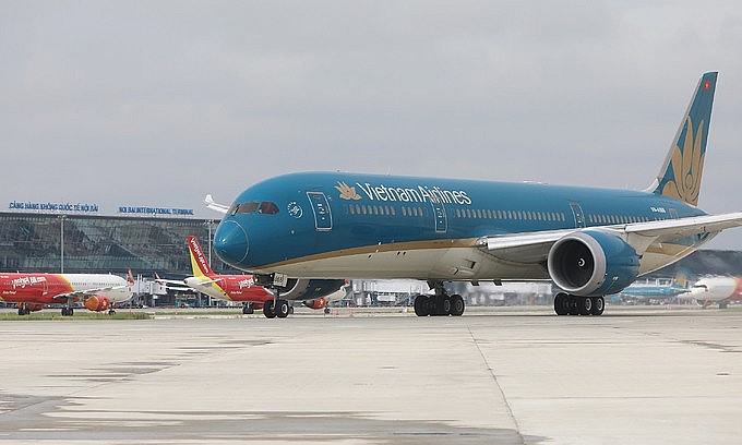 Aircraft at Hanoi's Noi Bai Airport, September 9, 2021. Photo by VnExpress