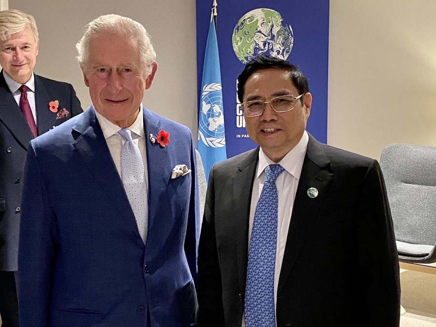 Prime Minister Pham Minh Chinh and British Prince Charles, Glasgow, Scotland, November 2, 2021