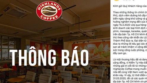 Vietnamese coffee chains stop serving at stores due to COVID-19