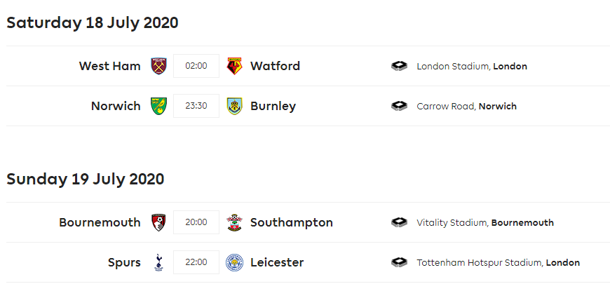 5815 premier league fixtures