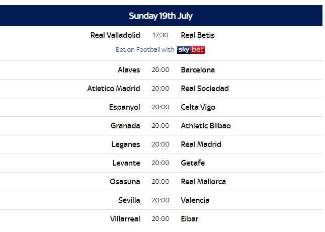 0455 la liga fixtures