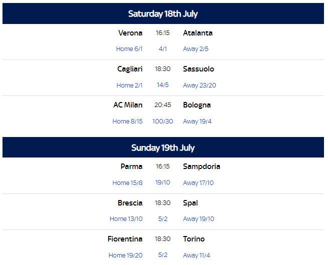 0728 serie a fixtures