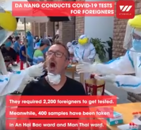 video thousands of foreigners in da nang tested for covid 19