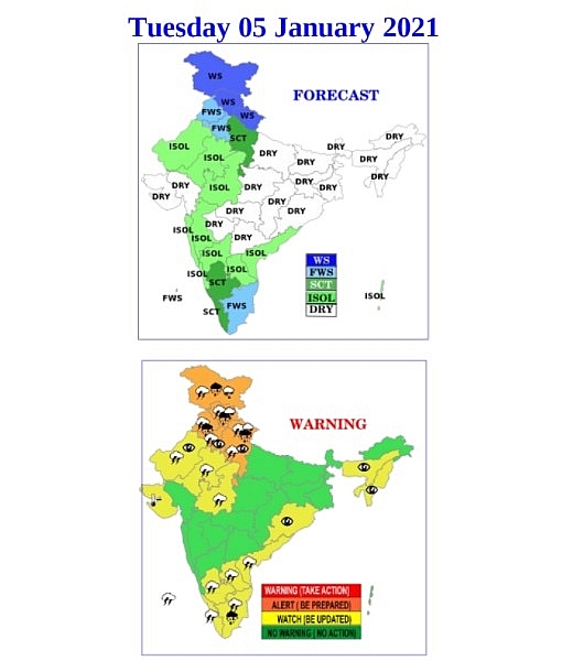 India weather forecast latest, January 5: Severe cold wave conditions to blanket some isolated places