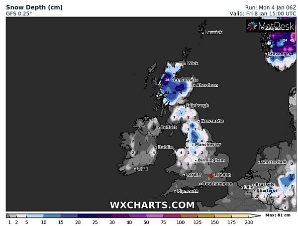 UK and Europe weather forecast latest, January 6: Scandinavian freeze sweeps with 5 days snow blitz to cover Britain