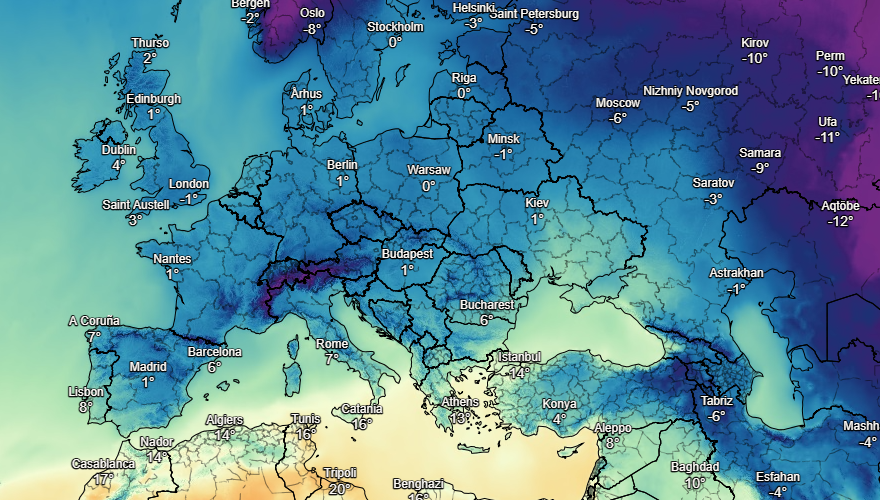 UK and europe weather forecast latest, january 8: ferocious arctic blast to cover the uk with heavy snow as temperatures plummet