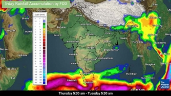 india weather forecast latest january 15 scattered rains thunderstorms in tamil nadu kerala while isolated showers to cover karnataka andhra