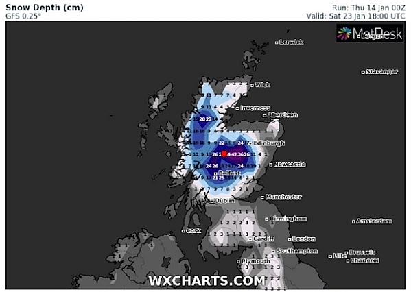 UK and Europe weather forecast latest, January 16: Snow showers to sweep across the UK