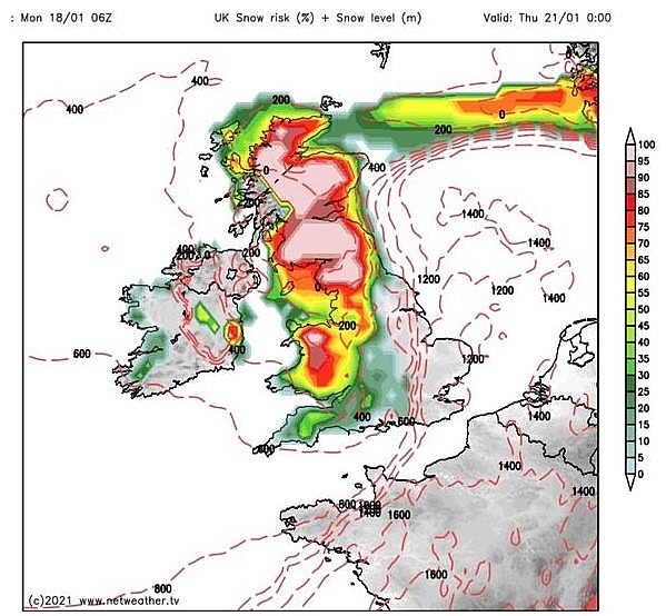 UK and Europe daily weather forecast latest, January 20: Heavy snow to hit with wintry conditions across the UK