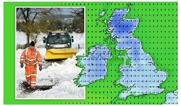 UK and europe daily weather forecast latest, january 23: heavy snow to blanket across the uk with wintry conditions