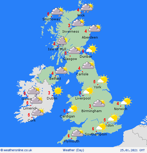 UK and Europe daily weather forecast latest, January 25: Freezing sub zero temperatures hit the UK with heavy snow and a cold blast of Arctic air