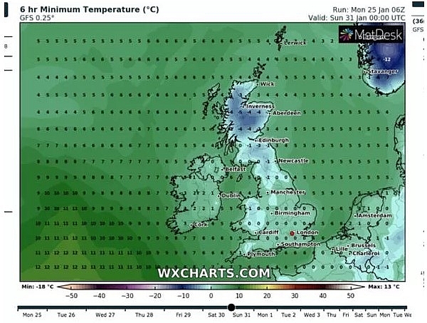 UK and Europe daily weather forecast latest, January 27: Wall of snow to cover Britain while temperatures expected to plunge