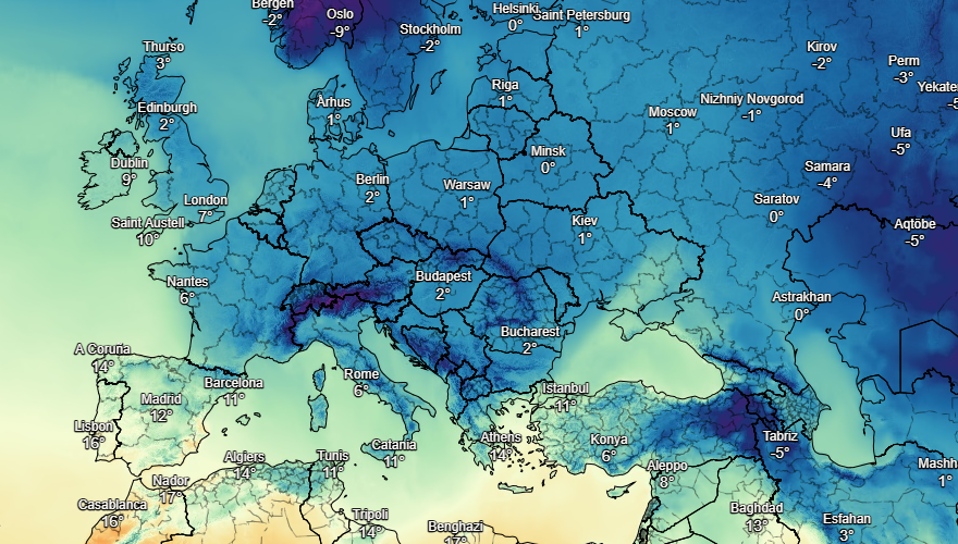 UK and Europe daily weather forecast latest, January 27: Wall of snow to cover Britain while temperatures expected to plunge