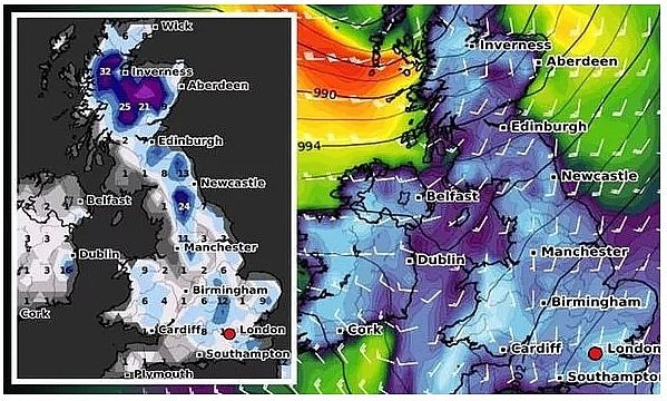 UK and Europe daily weather forecast latest, January 31: Heavy snow to sweep Britain as a brutal Icelandic freeze strikes