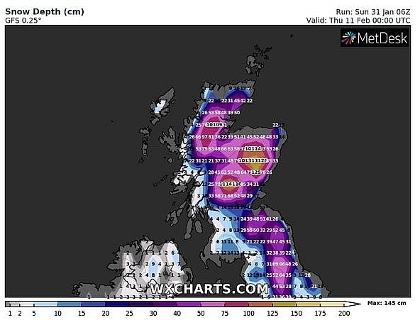 UK and Europe daily weather forecast latest, February 2: Torrents of snow to blanket much of the UK as temperatures remain low