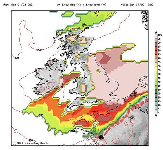 UK and Europe daily weather forecast latest, February 3: Rain and snow warnings issued for parts of the UK