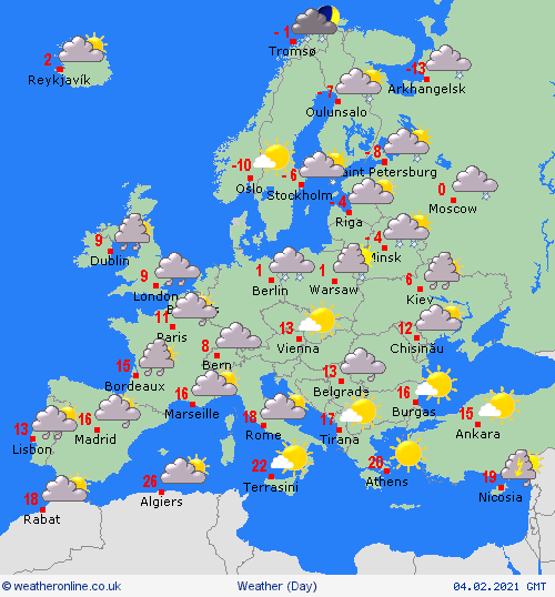 UK and Europe daily weather forecast latest, February 4: Western Europe to bear wet and unsettled conditions over the next few days