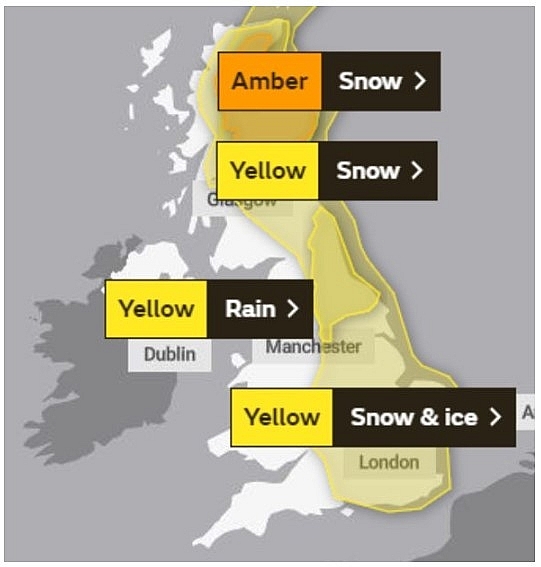 UK and Europe daily weather forecast latest, February 6: Icy weather moves across the UK while temperatures plummet to sub zero levels