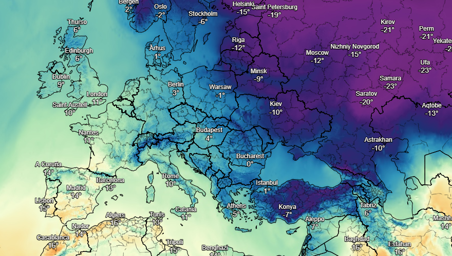 UK and Europe daily weather forecast latest, February 18: Freezing temperature warnings in Britain after weeks of warm weather