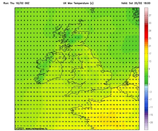 UK and Europe daily weather forecast latest, February 20: Heavy rain threatens weekend while temperatures expected to rise