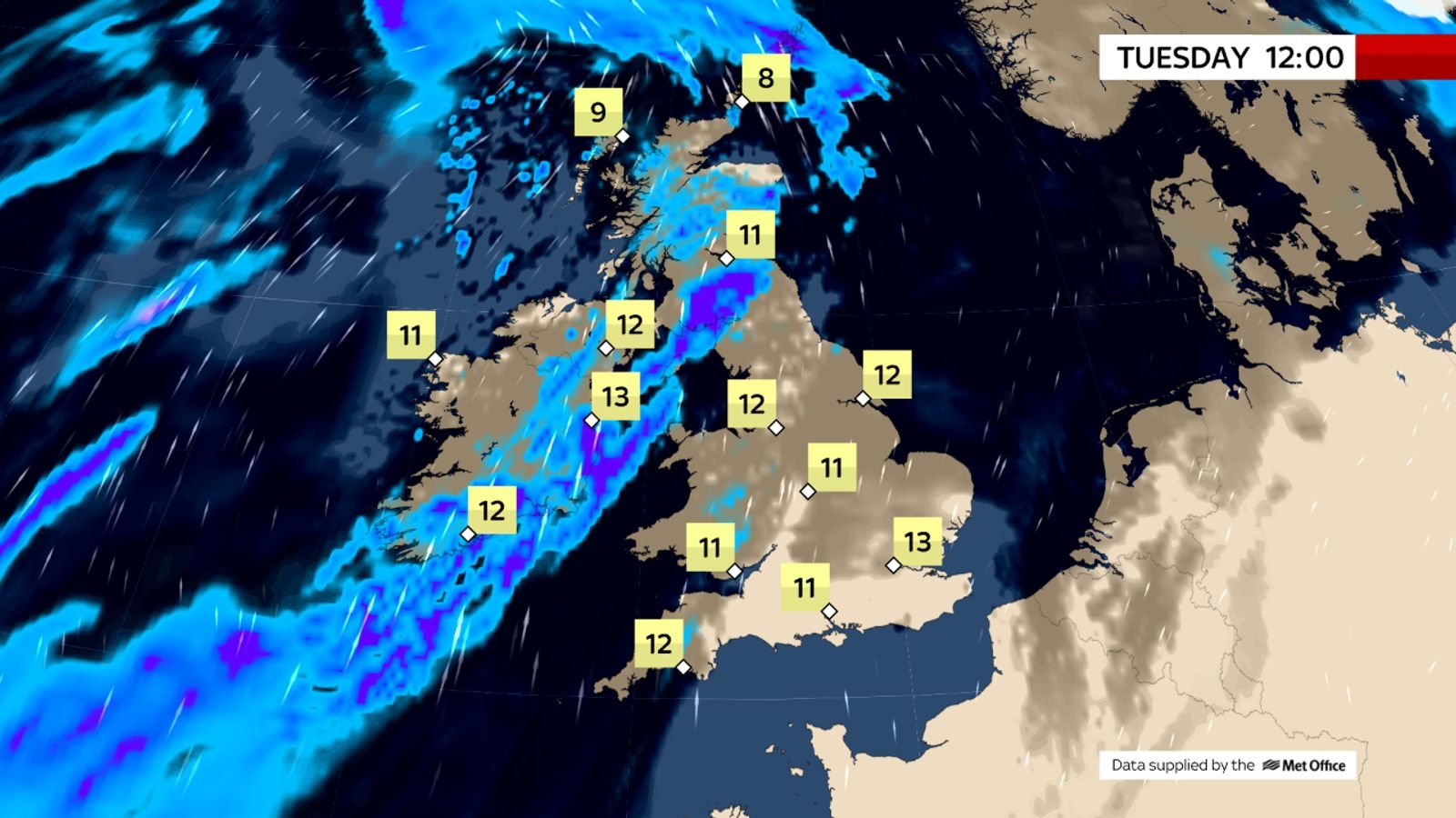 UK and Europe daily weather forecast latest, February 23: Wind, heavy rain across the North and West with local flooding in the UK