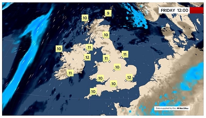 UK and Europe daily weather forecast latest, February 26: Warm temperatures across Europe as freezing air move eastwards