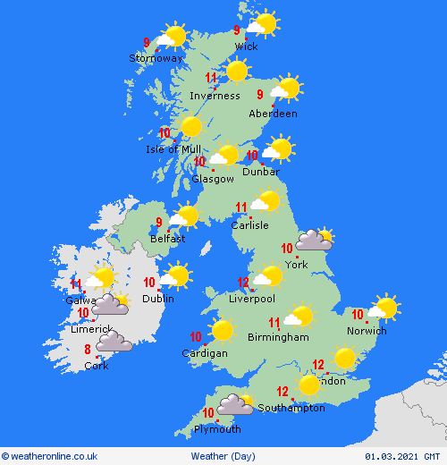 UK and europe daily weather forecast latest, march 1: temperatures drop with mist fog expected to cover the uk