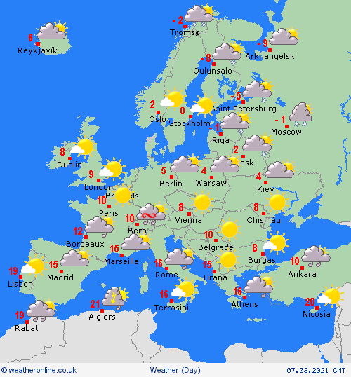UK and Europe daily weather forecast latest, March 7: A mainly dry day with a good deal of sunshine across England, Wales and Ireland