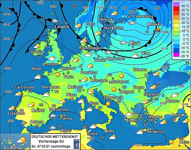 UK and Europe daily weather forecast latest, March 7: A mainly dry day with a good deal of sunshine across England, Wales and Ireland