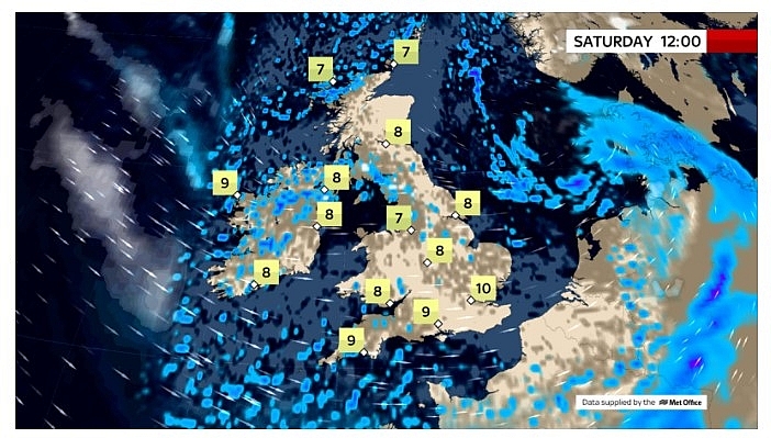 UK and europe daily weather forecast latest, march 13: windy through the weekend with further heavy showers in britain