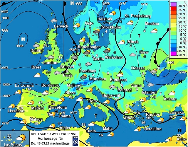 UK and Europe daily weather forecast latest, March 18:  Mostly dry and cloudy but rain to affect eastern England and northwest Scotland