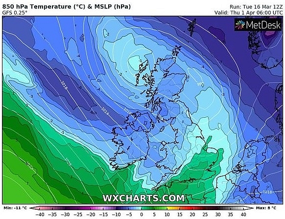 UK and Europe daily weather forecast latest, March 18:  Mostly dry and cloudy but rain to affect eastern England and northwest Scotland