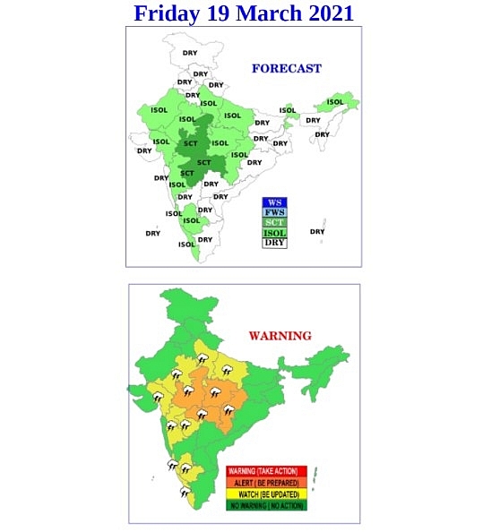 India daily weather forecast latest, march 19: a yellow alert fot heatwave over saurashtra and kutch region