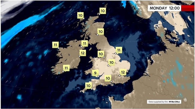 UK and Europe daily weather forecast latest, March 22: Mainly dry day with variable cloud and spells of sunshine in the UK