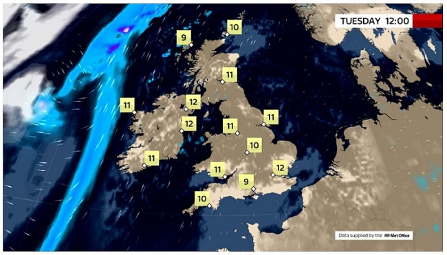 UK and Europe daily weather forecast latest, March 23: Largely fine with cloudy and breezy conditions, rain to move into western Scotland, Ireland and Northern Ireland