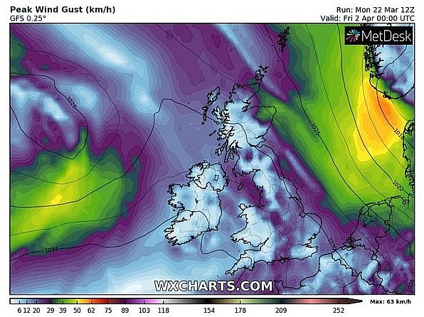 UK and Europe daily weather forecast latest, March 24: Cloudy in south of the UK with light rain or drizzle