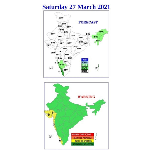 India daily weather forecast latest, March 27: Wet conditions over parts of North India to continue this coming weekend