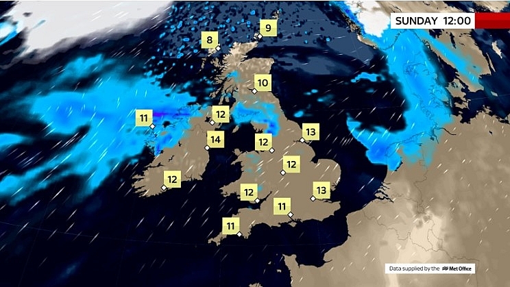UK and Europe daily weather forecast latest, March 28: Rain, mountain snow across western areas from Wales northwards