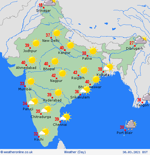 India daily weather forecast latest, March 30: Wet weather over Ladakh, Jammu & Kashmir, Himachal, Kerala, and Northeast India