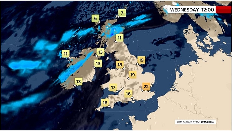 UK and europe daily weather forecast latest, march 31: a dry warm day with sunny spells across the uk