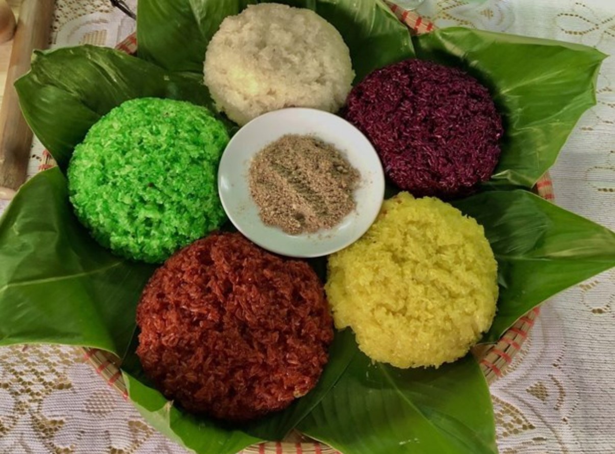 five color sticky rice a specialty of northwestern highlands in vietnam