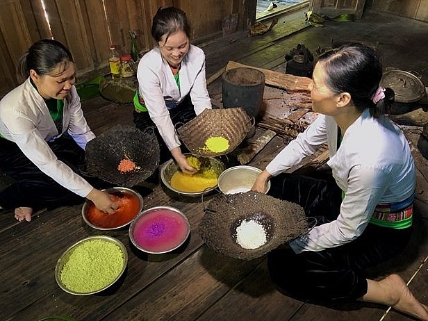 Five color sticky rice - A Specialty Of Northwestern Highlands In Vietnam