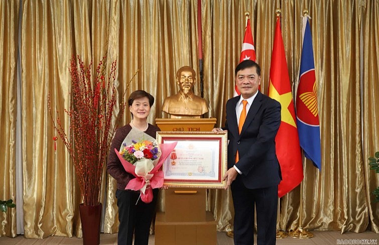 Former Singaporean Ambassador Honoured With Friendship Order, Insignia