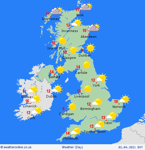 UK and Europe daily weather forecast latest, April 2: Breezy in the east and feeling cool along the coasts of the UK